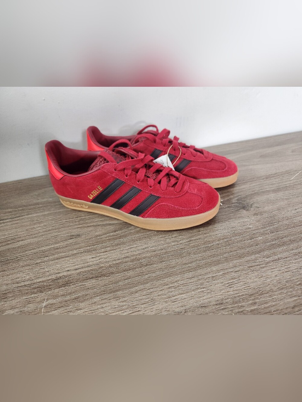 Adidas Gazelle Indoor J Red Suede Sneakers